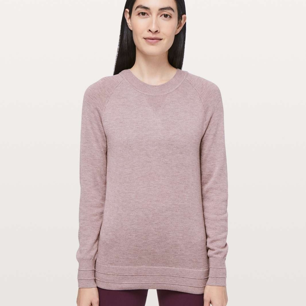 Lululemon Apres Your Way Sweater Heathered Smoky Blush